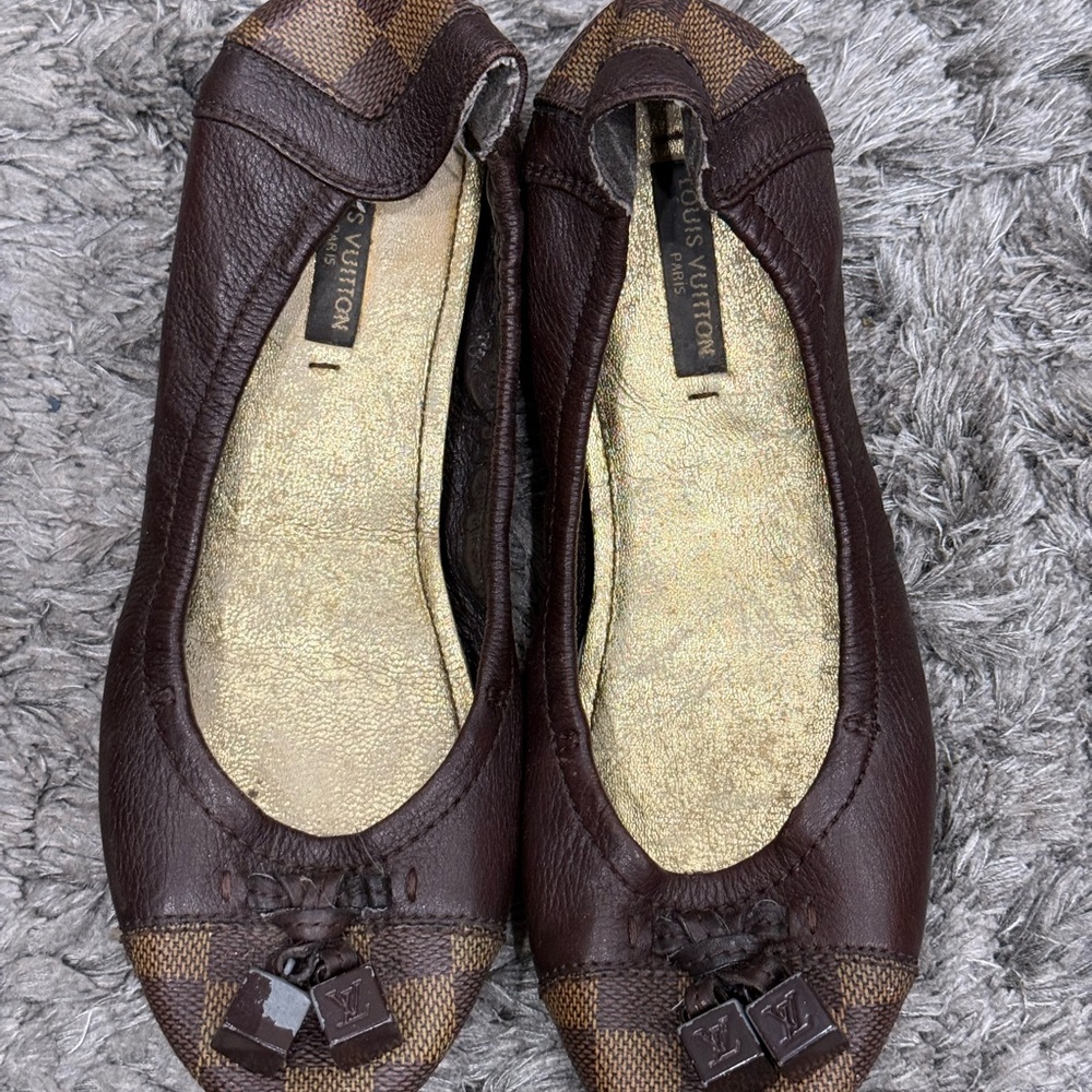 Louis Vuitton Brown Ballet Flats - Picture 2 of 11